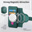 CASENEO MW-03 For Samsung Galaxy S24 FE Case with Detachable Wallet Leather+TPU Phone Cover - Green - 6
