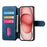 CASENEO MW-03 For iPhone 14 Case with Detachable Wallet Leather+TPU Phone Cover - Dark Blue - 2