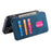 CASENEO MW-03 For iPhone 14 Case with Detachable Wallet Leather+TPU Phone Cover - Dark Blue - 4