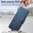 CASENEO MW-03 For iPhone 14 Case with Detachable Wallet Leather+TPU Phone Cover - Dark Blue - 6