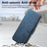 CASENEO MW-03 For iPhone 14 Pro Max Case with Detachable Wallet Leather+TPU Phone Cover - Dark Blue - 5