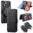 CASENEO MW-03 For iPhone 15 Plus Case with Detachable Wallet Leather+TPU Phone Cover - Black - 1