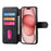 CASENEO MW-03 For iPhone 15 Plus Case with Detachable Wallet Leather+TPU Phone Cover - Black - 2