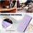 For Samsung Galaxy A26 5G Leather Case Solid Color Wallet Protective Phone Cover - Purple - 6