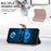 For Samsung Galaxy A26 5G Wallet Phone Case Leather Stand Cover with Strap - Rose Gold - 3