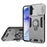 For Samsung Galaxy A36 5G Case Slide Camshield Kickstand PC+TPU Phone Cover - Grey - 1