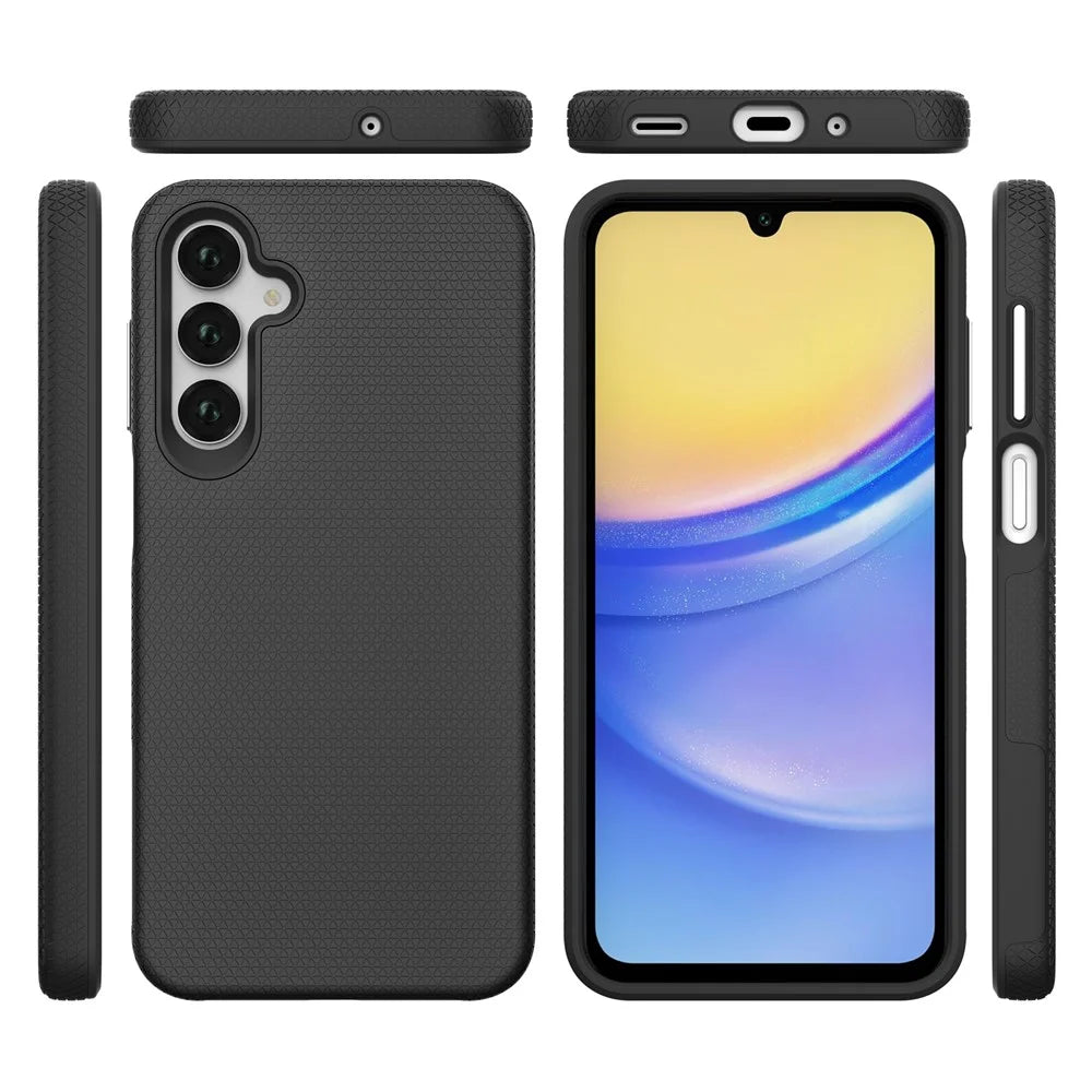 For Samsung Galaxy A37 5G / A27 5G / A36 5G / A56 5G Case TPU+PC Four Corner Anti-Drop Phone Cover - Black - 4