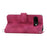 For Google Pixel 9a Case Flower Pattern PU Leather Wallet Phone Cover with Strap - Wine Red - 3