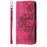 For Google Pixel 9a Case Flower Pattern PU Leather Wallet Phone Cover with Strap - Wine Red - 7