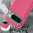 For Google Pixel 9 Pro XL Case Kickstand Phone Cover PC+Silicone+EVA 3-in-1 Design - Rose+Light Cyan - 3