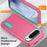 For Google Pixel 9 Pro XL Case Kickstand Phone Cover PC+Silicone+EVA 3-in-1 Design - Rose+Light Cyan - 4