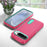 For Google Pixel 9 Pro XL Case Kickstand Phone Cover PC+Silicone+EVA 3-in-1 Design - Rose+Light Cyan - 7