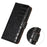 For Samsung Galaxy A56 5G Case Crocodile Texture Genuine Cow Leather Phone Wallet Cover - Black - 5
