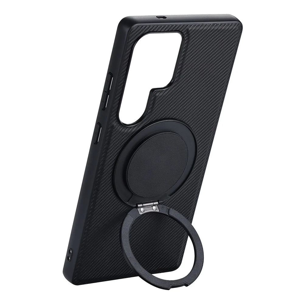 VILI TCY Series for Samsung Galaxy S25 Ultra Magnetic Phone Case Ring Kickstand PC TPU Back Cover - 4