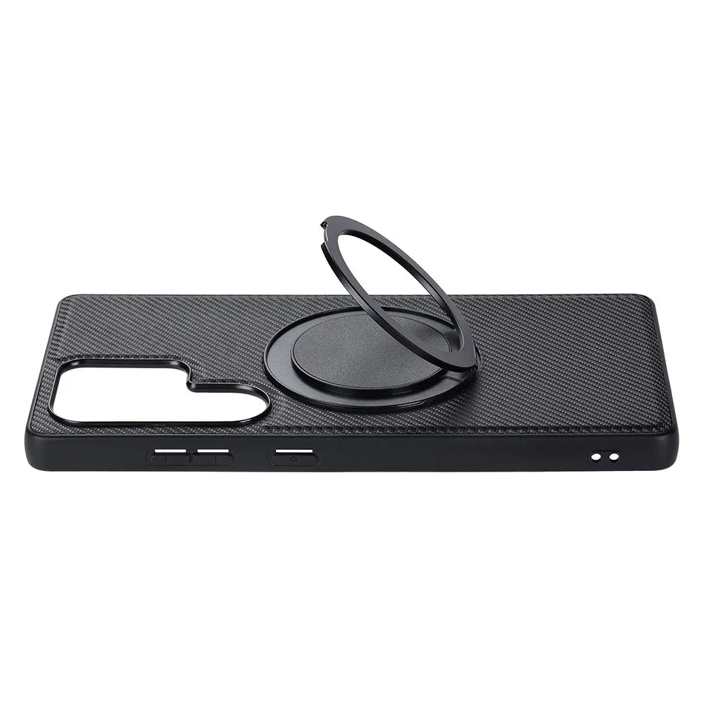 VILI TCY Series for Samsung Galaxy S25 Ultra Magnetic Phone Case Ring Kickstand PC TPU Back Cover - 6