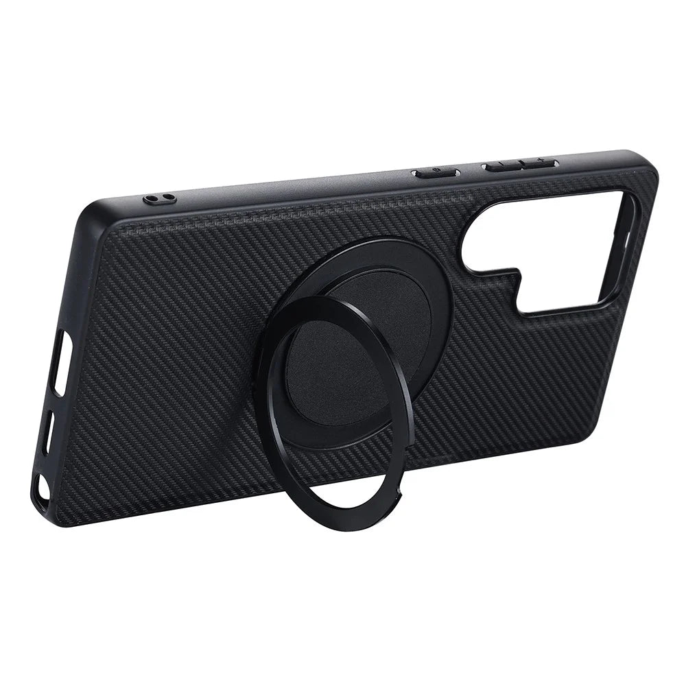 VILI TCY Series for Samsung Galaxy S24 Ultra Magnetic Phone Case Ring Kickstand PC TPU Back Cover - 5