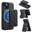 LC.IMEEKE L3 For iPhone 14 Plus Magnetic Case Detachable Card Holder Leather TPU Mobile Cover - Black - 1