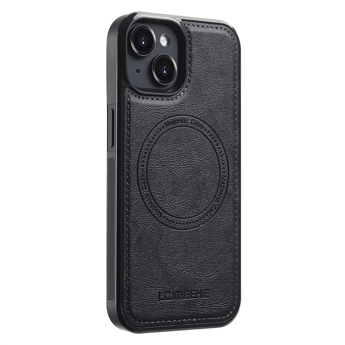 LC.IMEEKE L3 For iPhone 14 Plus Magnetic Case Detachable Card Holder Leather TPU Mobile Cover - Black - 4