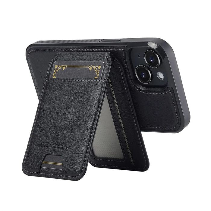 LC.IMEEKE L3 For iPhone 14 Plus Magnetic Case Detachable Card Holder Leather TPU Mobile Cover - Black - 7