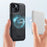 LC.IMEEKE For iPhone 13 mini Magnetic Case Compatible with MagSafe Leather TPU Back Cover - Black - 6