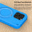 For iPhone 16 Pro EVA Phone Case Compatible with MagSafe Kickstand Protective Cover - Blue - 4