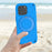 For iPhone 16 Pro EVA Phone Case Compatible with MagSafe Kickstand Protective Cover - Blue - 7
