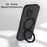For iPhone 16 Pro Max EVA Phone Case Compatible with MagSafe Kickstand Protective Cover - Black - 2