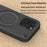 For iPhone 16 Pro Max EVA Phone Case Compatible with MagSafe Kickstand Protective Cover - Black - 4
