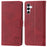 For Samsung Galaxy A56 5G Case Happy Cat Pattern Imprinted Leather Wallet Phone Cover - Red - 1