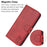 For Samsung Galaxy A56 5G Case Happy Cat Pattern Imprinted Leather Wallet Phone Cover - Red - 7