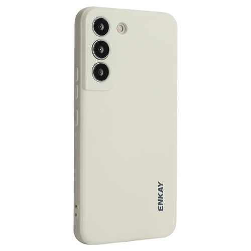 ENKAY HAT PRINCE For Samsung Galaxy S25+ Silicone Case   Straight Edge Cell Phone Back Cover - Beige - 1