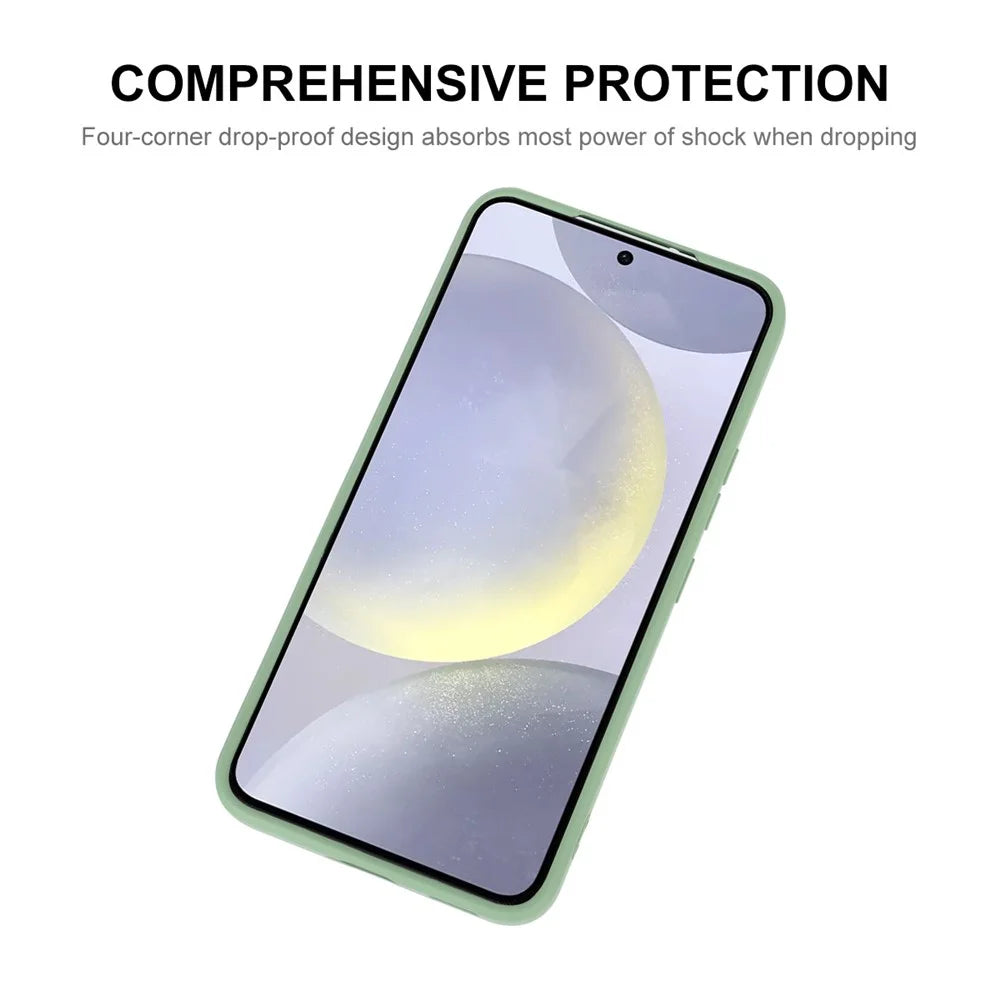 ENKAY HAT PRINCE For Samsung Galaxy S25 Silicone Case   Straight Edge Cell Phone Back Cover - Beige - 2