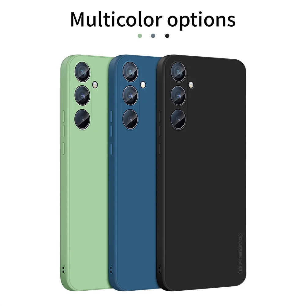 PINWUYO For Samsung Galaxy A56 5G Phone Case  Soft Matte TPU Mobile Back Cover - Black - 3