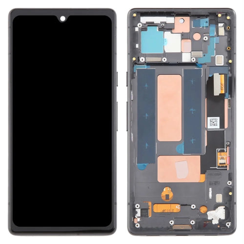 For Google Pixel 7a G82U8 Grade C OLED Screen and Digitizer Assembly + Frame (Without Logo) - Black - 1