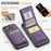 JEEHOOD For iPhone 16 Pro Leather Back Cover Compatible with MagSafe  J06 Phone Case with Card Bag RFID Blocking - Purple - 4