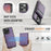 JEEHOOD For iPhone 16 Pro Leather Back Cover Compatible with MagSafe  J06 Phone Case with Card Bag RFID Blocking - Purple - 5