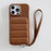 For iPhone 15 Pro Case Card Slots Kickstand PU Leather + PET Phone Cover with Wrist Strap - Dark Brown - 2