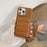 For iPhone 15 Pro Case Card Slots Kickstand PU Leather + PET Phone Cover with Wrist Strap - Dark Brown - 7