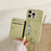For iPhone 15 Pro Max Case Card Slots Kickstand PU Leather + PET Phone Cover with Wrist Strap - Green - 3
