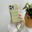 For iPhone 15 Pro Max Case Card Slots Kickstand PU Leather + PET Phone Cover with Wrist Strap - Green - 7