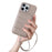 For iPhone 16 Pro Case Card Slots Kickstand PU Leather + PET Phone Cover with Wrist Strap - Grey - 1
