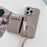 For iPhone 16 Pro Case Card Slots Kickstand PU Leather + PET Phone Cover with Wrist Strap - Grey - 5