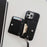 For iPhone 16 Pro Max Case Card Slots Kickstand PU Leather + PET Phone Cover with Wrist Strap - Black - 5