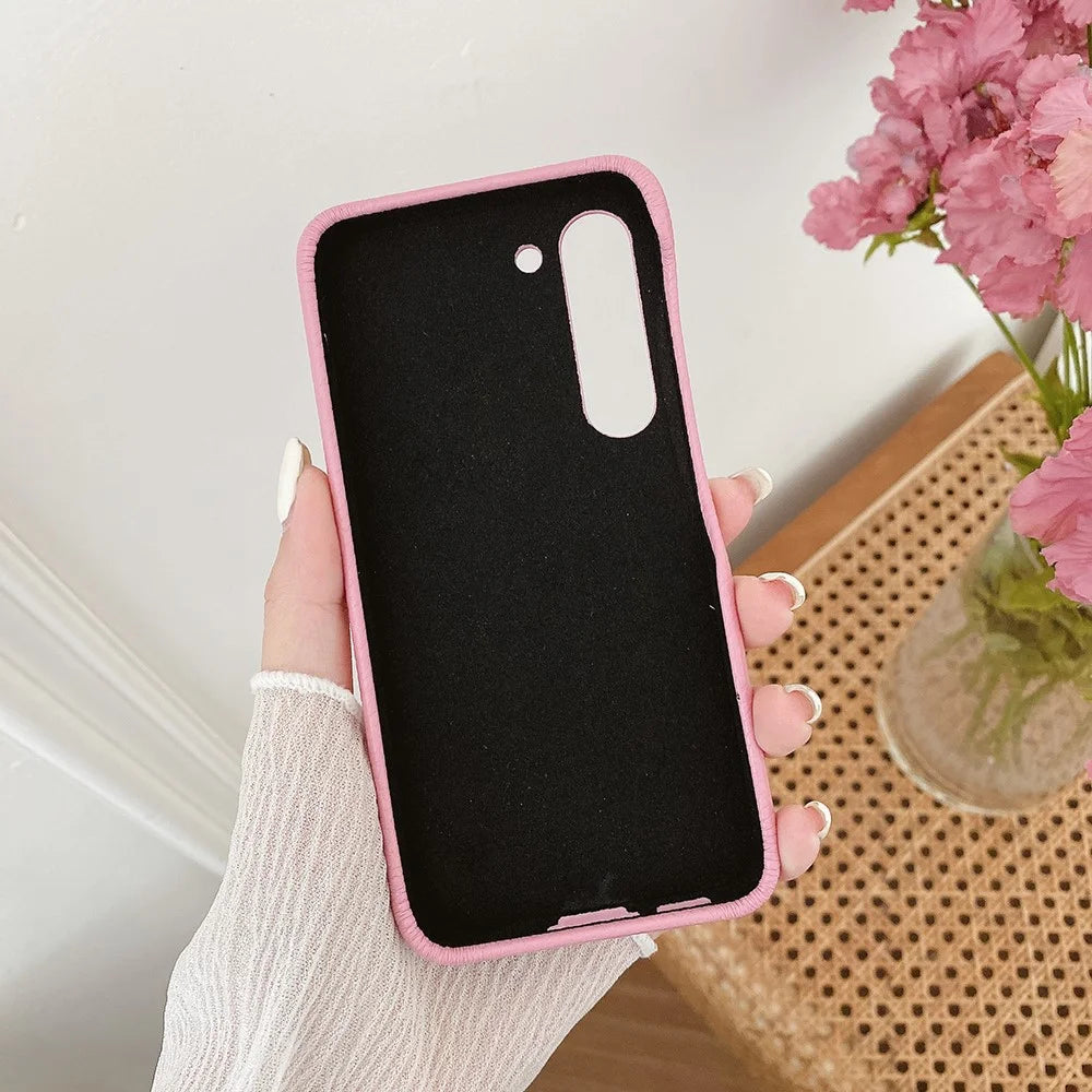For Samsung Galaxy S23 Case Wristband Kickstand PU Leather + PET Phone Cover - Pink - 4
