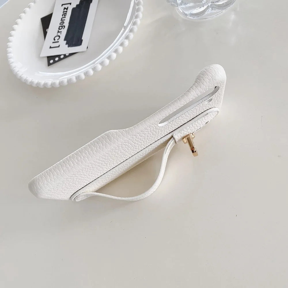 For Samsung Galaxy S23+ Case Wristband Kickstand PU Leather + PET Phone Cover - White - 4