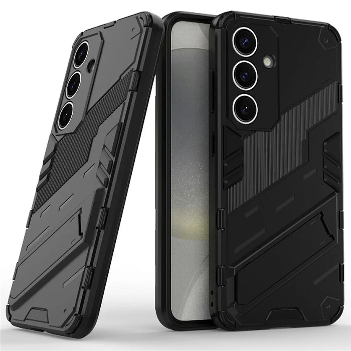 For Samsung Galaxy A26 5G Case PC+TPU Shockproof Phone Cover with Kickstand - Black - 3