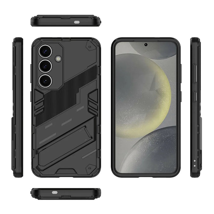 For Samsung Galaxy A26 5G Case PC+TPU Shockproof Phone Cover with Kickstand - Black - 4