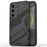 For Samsung Galaxy A56 5G Case PC+TPU Shockproof Phone Cover with Kickstand - Black - 1
