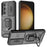 For Samsung Galaxy A56 5G Case PC+TPU Kickstand Phone Protector with Lens Cover - Black - 1