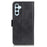 For Samsung Galaxy A26 5G Case Stand Cowhide Texture PU Leather Phone Cover - Black - 6